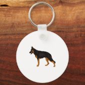 Porte-clés Berger Allemand Rouge Noir Blanche (Recto)