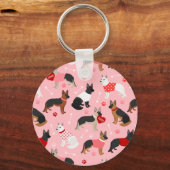 Porte-clés Berger allemand Valentine Motif (Recto)