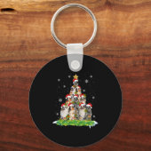 Porte-clés Berger australien Aussie Arbre ornemental de Noël (Recto)