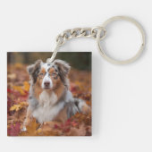 Porte-clés Berger australien en automne Leaves automne Inspir (Dos)