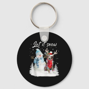 Porte-clés Berger australien Père Noël Chien Noël Snowman Xm