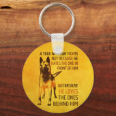 Porte-clés Berger belge - Malinois - véritable guerrier (Recto)