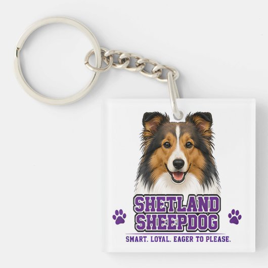 Porte-clés 🐾 Berger des Shetland 🐾 (Devant)