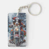 Porte-clés Bergère australienne à moto Noël (Dos)