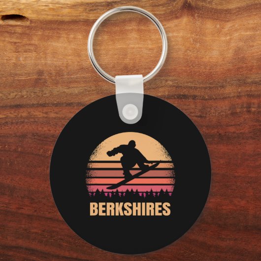 Porte-clés Berkshires Machusetts Snowboard Extérieur Mois 80 (Recto)