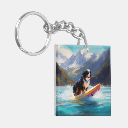Porte-clés Bernese Mountain Beach Surf Paining (Devant gauche)