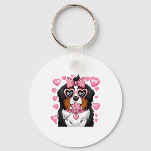 Porte-clés Bernese Mountain Coquette Dog Pet Lover Owner  (Recto)