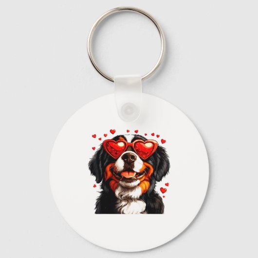 Porte-clés Bernese Mountain Cute Berner Dog Lover Valentines  (Recto)