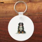 Porte-clés Bernese Mountain Dog Christmas I'm Fine Everything (Recto)