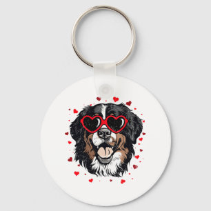 Porte-clés Bernese Mountain Valentine Coeur Amoureux de les c