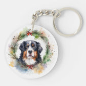 Porte-clés Bernois Mountain Festive Wreath Pup (Dos)