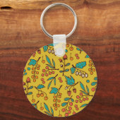 Porte-clés Berries sur branches, motif naturel sans soudure. (Verso)