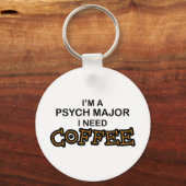Porte-clés Besoin de café - Psych Major (Recto)