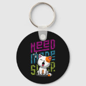 Porte-clés Besoin de plus de sommeil | Funny Cat expression d (Recto)