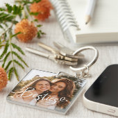 Porte-clés Besoins de l'année personnalisée BFF Modern Script (Devant Droit)