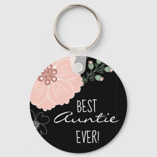 Porte-clés Best Auntie Ever Floral