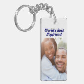 Porte-clés Best Boyfriend photo bleu foncé 3d texte (Devant gauche)