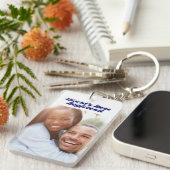 Porte-clés Best Boyfriend photo bleu foncé 3d texte (Devant droit)