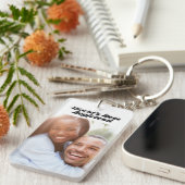 Porte-clés Best Boyfriend photo noir texte 3d (Devant droit)