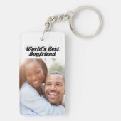 Porte-clés Best Boyfriend photo noir texte 3d (Dos)