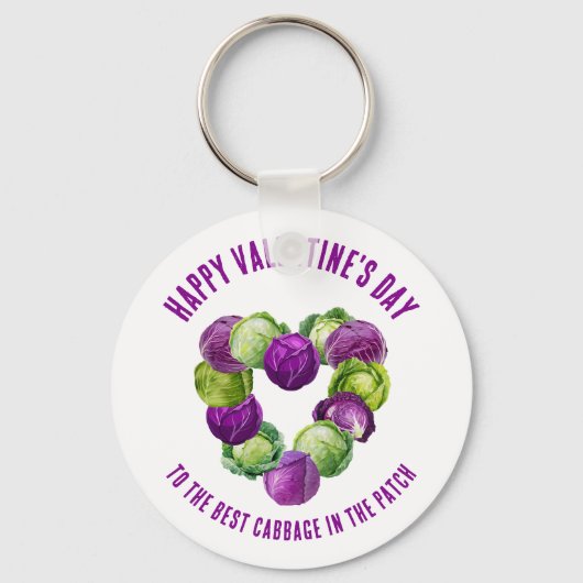 Porte-clés BEST CABBAGE IN THE PATCH Valentine Couples (Recto)