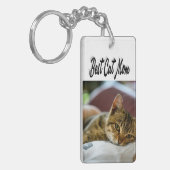 Porte-clés Best Cat Mom Photo Texte noir (Devant gauche)