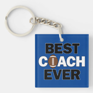 Porte-clés BEST COACH EVER Football Coach Sports personnalisé