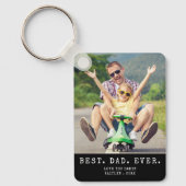 Porte-clés BEST DAD EVER 2 Photos Personnalisées (Recto)