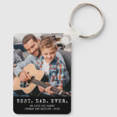 Porte-clés BEST DAD EVER 2 Photos Personnalisées (Verso)