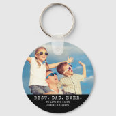 Porte-clés BEST DAD EVER 2Photos Personnalisées (Verso)