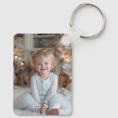 Porte-clés Best Dad Ever Teak Wood Photo (Verso)