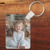 Porte-clés Best Dad Ever Teak Wood Photo (Verso)