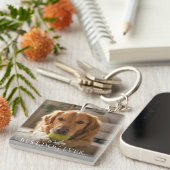 Porte-clés Best Dog Ever Pet Photo Keepsake (Devant Droit)