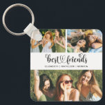 Porte-clés Best Friend BFF Photo Collage Best Friends Forever<br><div class="desc">Un porte - clé mignon avec une chambre pour 3 photos. Décoré avec les mots,  meilleurs amis dans une police de script avec un coeur. Personnalisez-le avec des photos de vos amis et de leurs noms. Conçu pour vous par Blackberry Boulevard.</div>