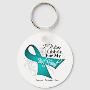 Porte-clés Best Friend - Teal Ribbon Awareness
