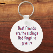 Porte-clés Best Friends are the siblings (Recto)