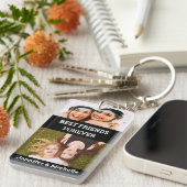 Porte-clés Best Friends Forever 4 Photo personnalisée et nom (Devant droit)