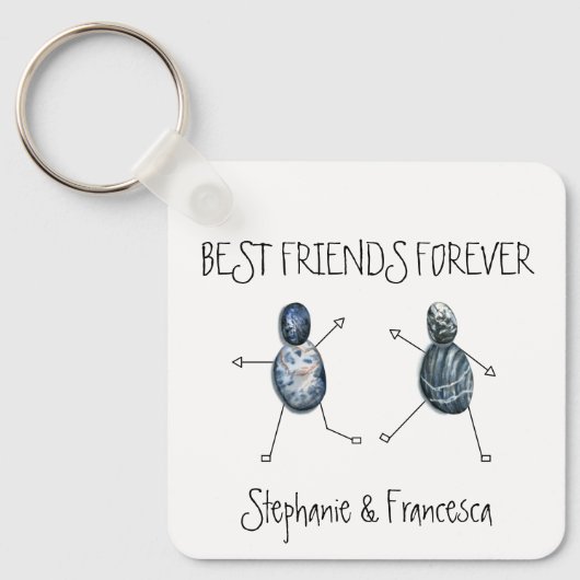 Porte-clés Best Friends Forever Ajouter son propre texte Pebb (Recto)