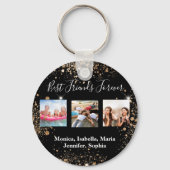 Porte-clés Best friends forever BFF photo black gold glitter (Recto)