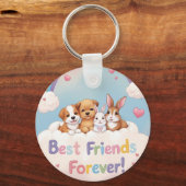 Porte-clés Best Friends Forever with Cute Cats (Verso)