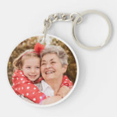 Porte-clés Best Grandma Ever Custom Photo Heart (Dos)