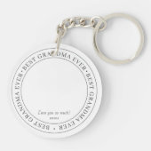 Porte-clés Best Grandma Ever Modern Classic (Dos)