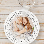 Porte-clés Best Grandma Ever Modern Classic<br><div class="desc">This simple and classic design is composed of serif typographiy and add a custom photo. "Best Grandma Ever" circles the photo of your grandma,  gramma,  grandmother,  granny,  mee-maw,  lola,  etc</div>