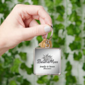 Porte-clés Best Man Black and White Custom Keychains (main)