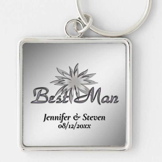 Porte-clés Best Man Black and White Custom Keychains (Devant)