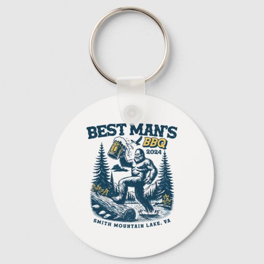 Porte-clés Best Man's Bbq Smith Mountain Lake Bigfoot (Recto)