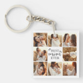 Porte-clés Best Mom Ever Modern Photo Collage Custom Gift (Devant)