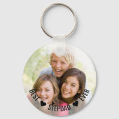 Porte-clés Best Stepdad Ever Happy Fathers Day Photo Keychain (Recto)