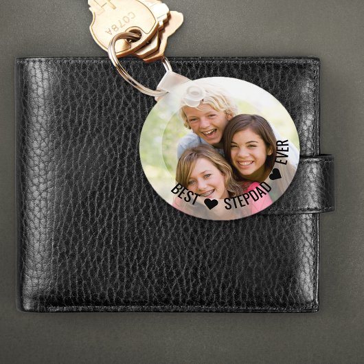 Porte-clés Best Stepdad Ever Happy Fathers Day Photo Keychain