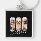 Porte-clés Besties Animal simple moderne Jouer Trois photos (Devant)